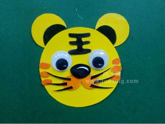 手工制作一次性纸杯 12生肖小老虎的做法