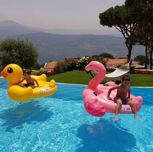 intex火烈鸟坐骑成人儿童水上充气玩具浮排浮床加厚独角兽游泳圈