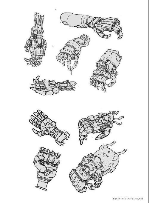「绘画素材」炫酷的机械手臂会画吗?超稀有教程!