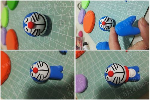 粘土手工大全,制作哆啦a梦机器猫图解