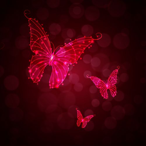 发光蝴蝶燕尾蝶装饰光芒背景