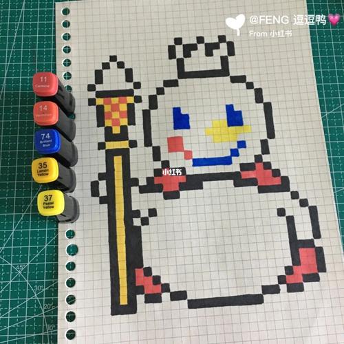 马克笔像素画雪王|蜜雪冰城7815 你爱我我爱你蜜雪冰城甜蜜蜜92