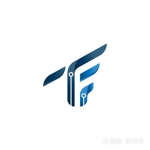 符号 tf 几何, 字母表图标矢量标志模板.简约和现代的初始标志或签名