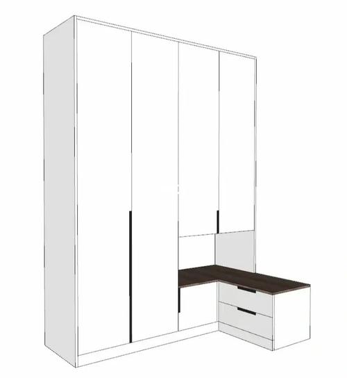 看似简单的衣柜带床头柜/设计图日常分享_衣柜_床头柜