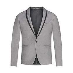 jedoss爵迪斯男式西装外套单西男士素雅灰色修身男西装便西男