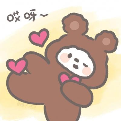 呆萌可爱的一对卡通情侣头像超甜高清图片