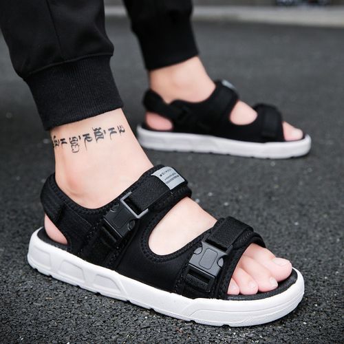 新款学生运动夏季休闲韩版凉拖两用越南拖 2018 李宁凉鞋男士沙滩鞋