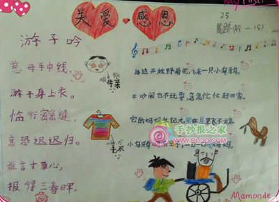 关爱父母的手抄报