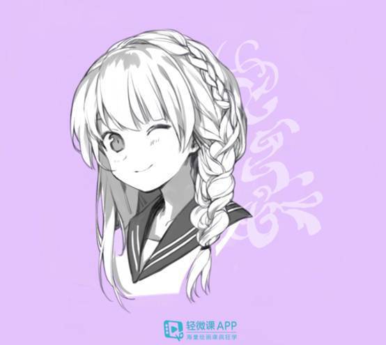 推荐动漫少女人物头发怎么画轻微课漫画插画学习区