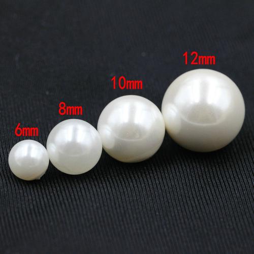 [珍珠银配件批发] 吊坠耳环戒指用 裸珠 6mm8mm10mm12mm 正圆微瑕