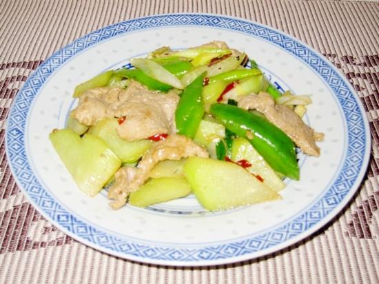 查看"【菜谱换礼2】佛手瓜炒肉片"的成品图