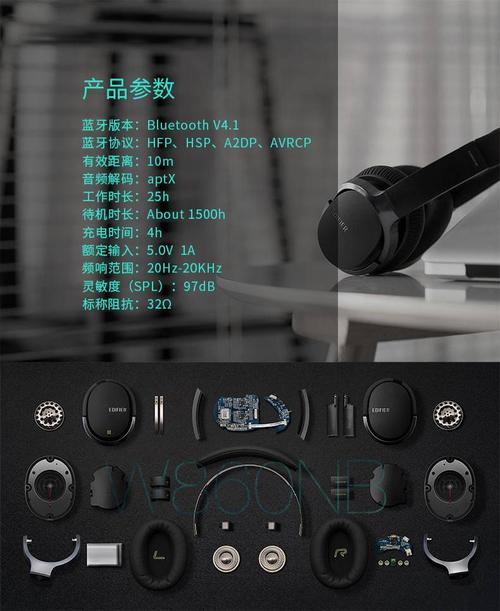 漫步者edifierw860nb复合式主动降噪头戴蓝牙nfc耳机智能触控aptx音频