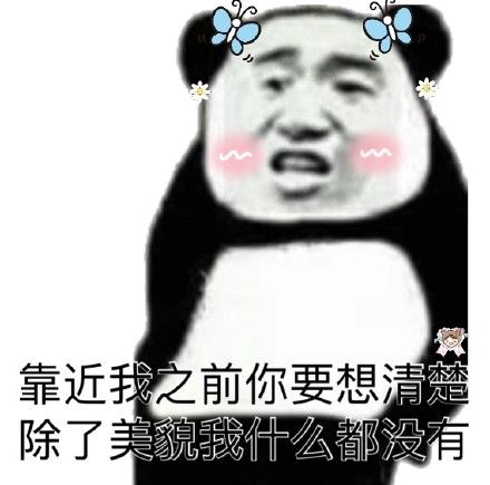 除了美貌我什么都没有(熊猫头)_清楚_靠近_美貌_熊猫_之前表情