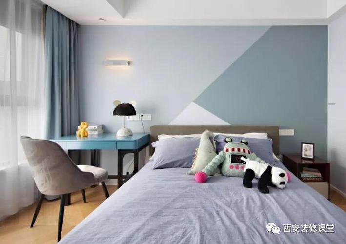 乳胶漆分色涂刷卧室有了意想不到的高级感