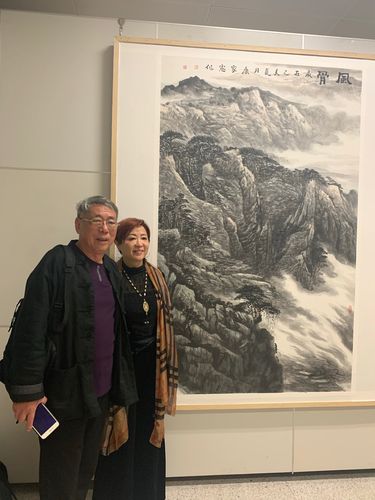 我和藕塘湾院长湖北省国画院著名书画家康家宪老师的合影!