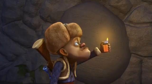 熊出没之熊二光头强被困山洞,看谁更出洞有招?