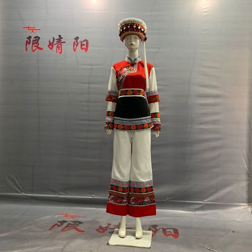白族少数民族服装女云南大理金花服绣花成人女舞蹈