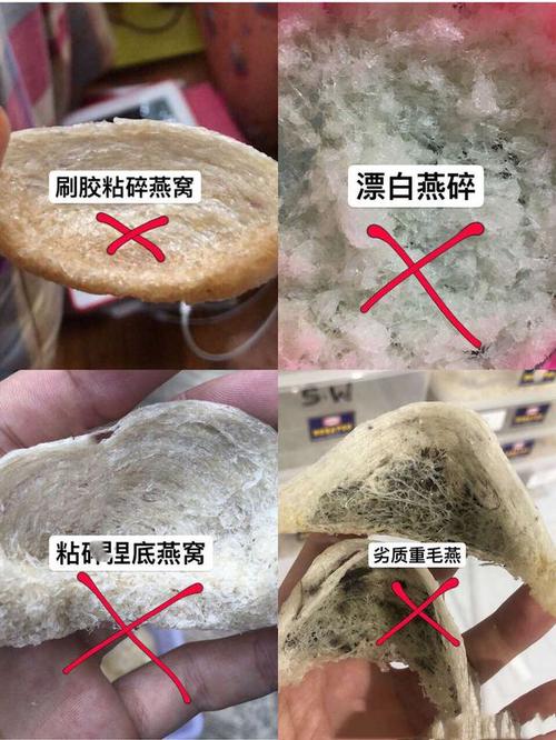 辨别刷胶燕窝和粘底燕窝