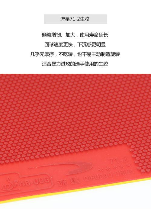 yaosir老妖流星乒乓球生胶胶皮乒乓711712快沉怪颗粒生胶套胶