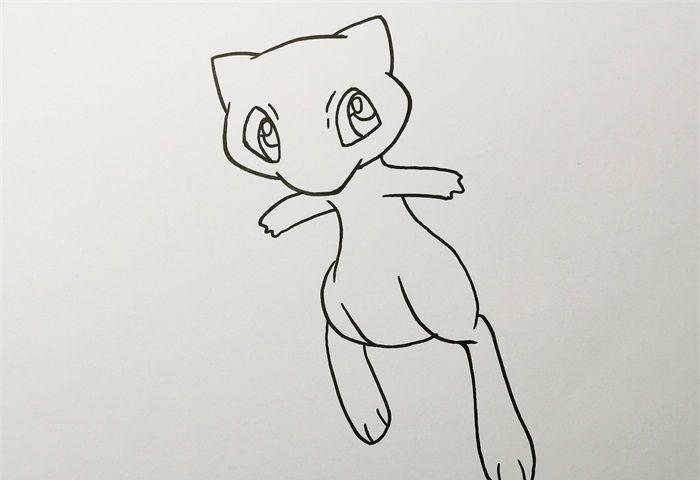 神奇宝贝梦幻怎么画_卡通简笔画_简笔画大全