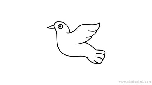 白鸽简笔画怎么画白鸽简笔画画法