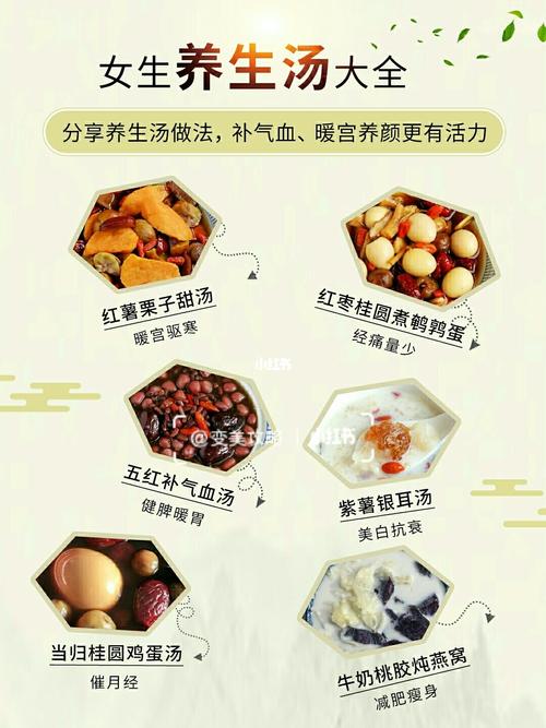 分享61566款养生汤做法,补气血,暖宫养颜_桂圆_红枣_枸杞_红糖