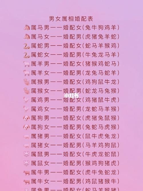 最准确的12生肖配对表十二生肖最佳夫妻属相婚配星座