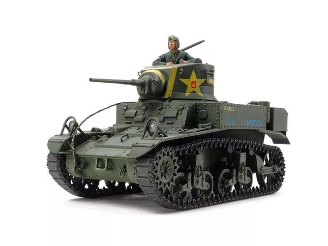 田宫新品(35360)-1/35美国m3"斯图亚特"轻型坦克 后期型