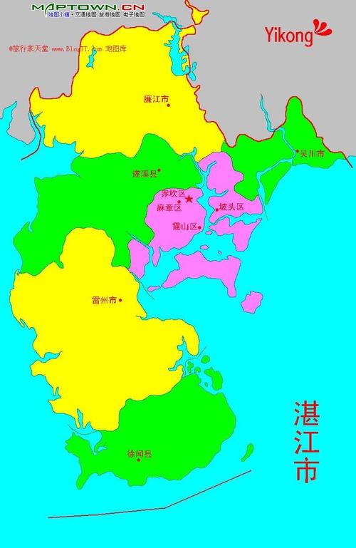 雷州半岛区域图