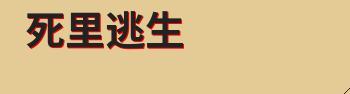 形容成语死里逃生的意思及解释