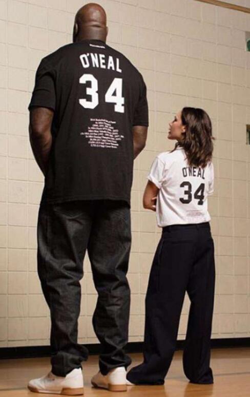 贝嫂和大鲨鱼奥尼尔,才是最萌身高差?