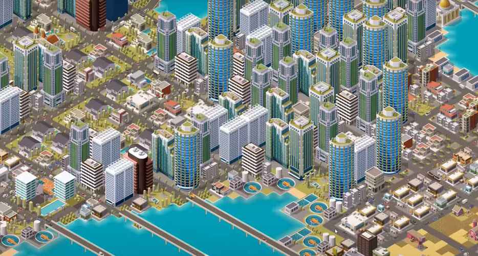 飞鹏网>模拟经营>地产天际线> 1,城市建设模拟商业游戏,现在有一块你