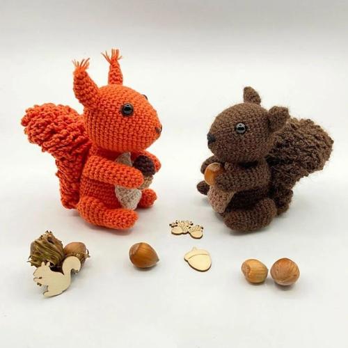 钩针图解|迷你小松鼠