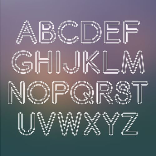 线描英文字母字体