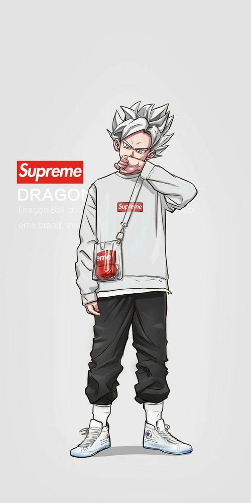 悟空supreme 男生头像 动漫 卫衣 工装裤