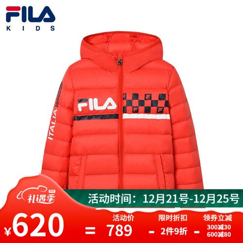 斐乐2021新款羽绒服,斐乐新款羽绒服图片 fila斐乐童装女童羽绒服2021秋季新款中大童保暖时尚洋气上衣外套fila