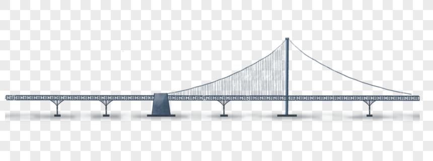 免抠元素 手绘/卡通元素 跨海大桥.