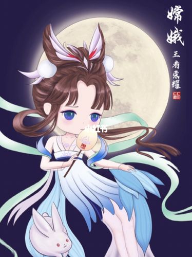 画q版王者人物嫦娥_手绘_头像_绘画_手绘头像_文化