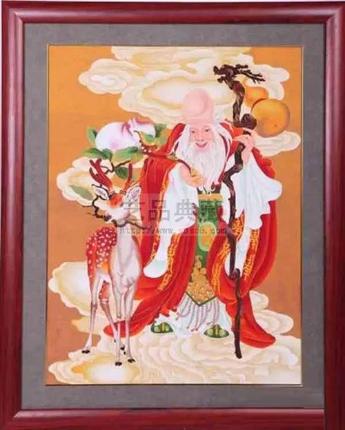 掐丝珐琅福寿万年长璧画