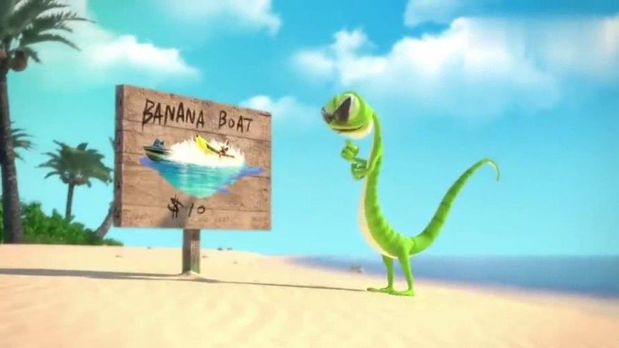 倒霉熊:倒霉熊拔掉泳圈的气门芯,蜥蜴一下掉进水里,差点被呛死