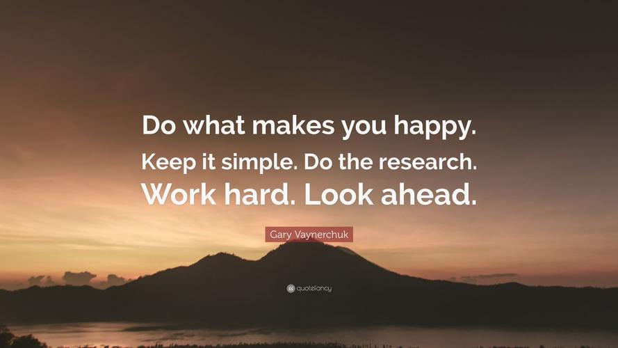 keep it simple. do the research. work hard. look ahead.