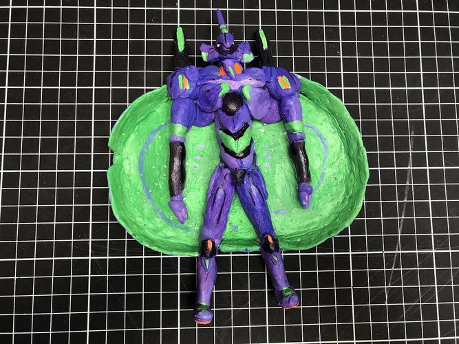 用雕塑泥做的初号机