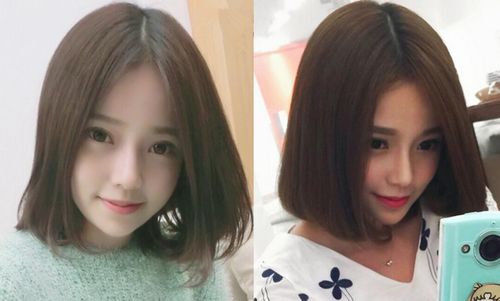 学生中分短发1, 减龄中分波波头