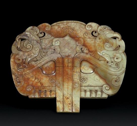 汉代 白玉兽面纹铺首3