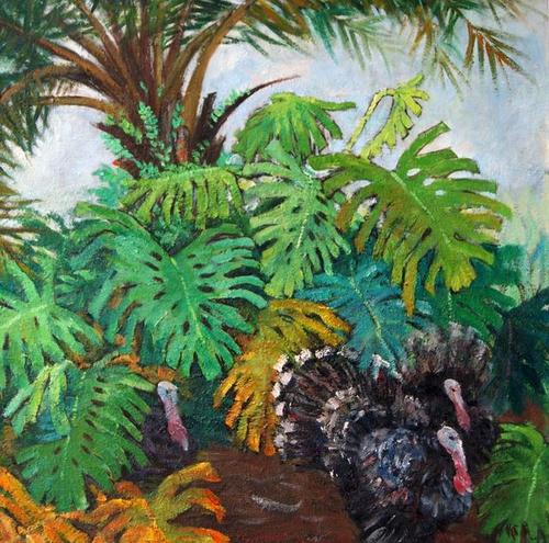 云维英:艺术在热带岛屿顽强生长|油画|热带雨林|植物