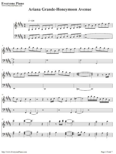 honeymoon avenue-ariana grande stave preview 1