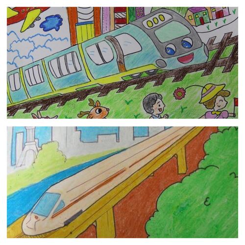 看,我们的高铁画出来也是那么的漂亮