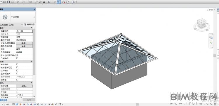 revit中异形幕墙屋顶的创建