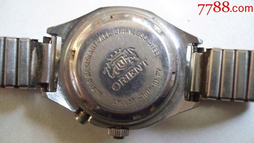 上世纪八十年代日本制orient双狮21钻机械夜光双日历女表