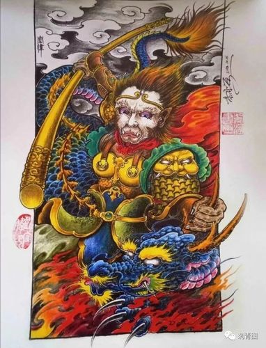 猴子纹身图案 孙悟空纹身手稿 大圣纹身素材 孙行者纹身 精选图集 新